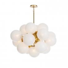 Regina Andrew CA 16-1474NB-SRL - Shine Chandelier (Natural Brass with Swirl Glass)