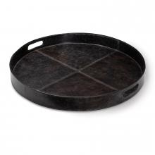 Regina Andrew CA 20-1582BLK - Derby Round Leather Tray (Black)