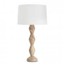 Regina Andrew CA 13-1679 - Crew Travertine Buffet Lamp (Natural Linen Shade)