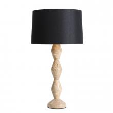 Regina Andrew CA 13-1680 - Crew Travertine Buffet Lamp (Black Shade)