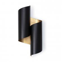 Regina Andrew CA 15-1157BLK - Folio Sconce (Black and Gold)