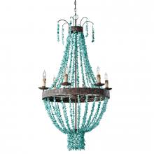 Regina Andrew CA 16-1012 - Beaded Turquoise Chandelier