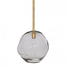 Regina Andrew CA 16-1088NB - Molten Pendant Large With Smoke Glass (Natural Brass)