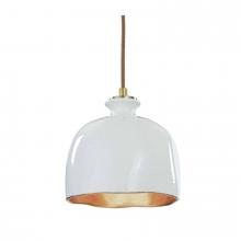 Regina Andrew CA 16-1103 - Bianca Ceramic Pendant (Gloss White and Gold)