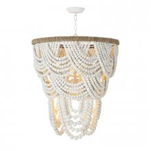 Regina Andrew CA 16-1179WT - Lorelei Wood Bead Chandelier (White)