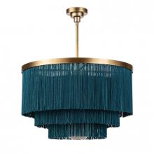 Regina Andrew CA 16-1257BLU - Cabaret Fringe Chandelier (Peacock)