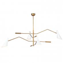 Regina Andrew CA 16-1343WT - Spyder Chandelier (White and Natural Brass)