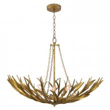 Regina Andrew CA 16-1420GLD - River Reed Basin Chandelier (Antique Gold Leaf)