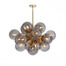 Regina Andrew CA 16-1474NB-SMK - Shine Chandelier (Natural Brass with Smoke Glass)