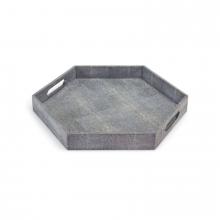 Regina Andrew CA 20-1145CHAR - Shagreen Hex Tray (Charcoal)