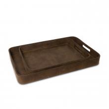 Regina Andrew CA 20-1504BRN - Derby Rectangle Leather Tray Set (Brown)