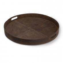 Regina Andrew CA 20-1582BRN - Derby Round Leather Tray (Brown)