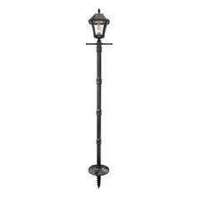 Gama Sonic CA 105BSG01 - Baytown II Bulb Solar Lamp Post with EZ Anchor - Black Finish