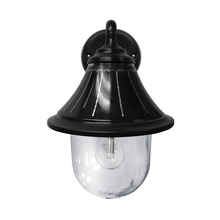 Gama Sonic CA 123010 - Orion Solar Light with GS Solar LED Light Bulb - Wall Mount - Black Finish