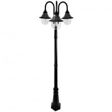 Gama Sonic CA 123BM50003 - Orion Triple Head Lamp Post - Black