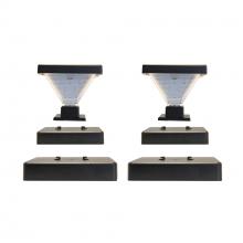 Gama Sonic CA 144iP2500KIT - Luxor Solar Post Cap Light â€“ Black 2 PK