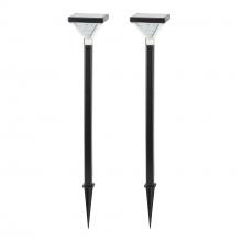 Gama Sonic CA 146iP250080 - Luxor Solar Pathway Light â€“ Black 2 PK