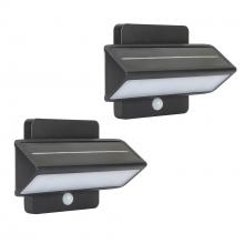 Gama Sonic CA 4iP2S50010 - Architectural Solar Wall Accent Light W/motion Sensor 2pk - Black