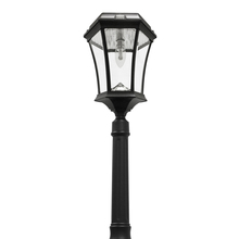 Gama Sonic CA 94B001 - Victorian Bulb Single Solar Lamp Post with GS Solar LED Light Bulb - Black Finish