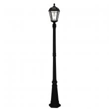 Gama Sonic CA 98B001 - Royal Bulb Solar Lamp Post with GS Solar LED Light Bulb - Black Finish