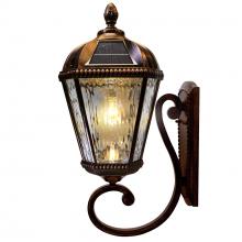 Gama Sonic CA 98B110 - Royal Bulb Solar Lamp - Wall Mount - Brushed Bronze Finish