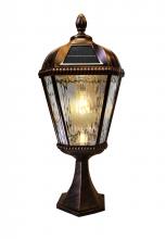 Gama Sonic CA 98B111 - Royal Bulb Solar Lamp - Pier Mount - Brushed Bronze Finish