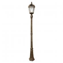 Gama Sonic CA 98B301 - Royal Bulb Solar Lamp Post with GS Solar LED Light Bulb - Weathered Bronze Finish