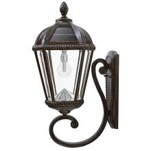 Gama Sonic CA 98B310 - Royal Bulb with GS Solar LED Light Bulb - Wall Mount - Weathered Bronze Finish