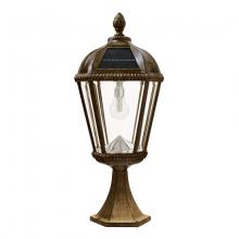 Gama Sonic CA 98B311 - Royal Bulb with GS Solar LED Light Bulb - Pier Mount - Weathered Bronze Finish