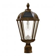 Gama Sonic CA 98B312 - Royal Bulb Solar Lamp with GS Solar LED Light Bulb - 3 Inch Fitter Mount - Weathered Bronze Finish