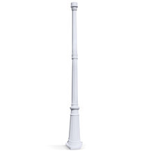 Gama Sonic CA DP55F2 - 6.5-Foot White Decorative Post with 3-Inch Fitter