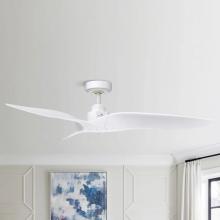 Eileen Grays LLC AT52-02A-03 - Parrot Uncle 52 in. Matte White Downrod Ceiling Fan, Modern