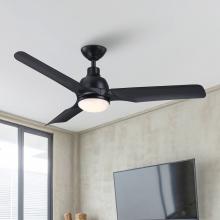 Eileen Grays LLC BBLAB011A - Parrot Uncle 52" Black Indoor Integrated LED Ceiling Fan, Modern