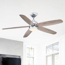 Eileen Grays LLC BBLAB014A0 - Parrot Uncle 52" Chrome Indoor Standard 3000K Integrated LED Ceiling Fan, Modern