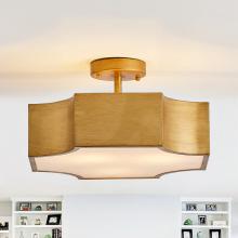 Eileen Grays LLC BBW9279-3110V - Parrot Uncle 15" Golden LED Flush Mount Ceiling Light, Modern