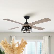 Eileen Grays LLC F6111110V - Parrot Uncle 52" Indoor Crystal Reversible Ceiling Fan, Modern