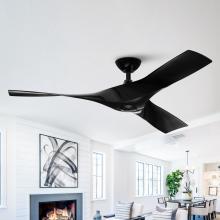 Eileen Grays LLC F6116BK110V - Parrot Uncle 52" Black Indoor Six Speeds Ceiling Fan, Modern