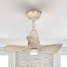 Eileen Grays LLC F6263AI110V - Parrot Uncle 28" Antique White Integrated LED 3-Blade Ceiling Fan, Antique