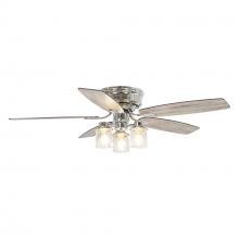 Eileen Grays LLC F6291QQ110V - Parrot Uncle 52 in. Chrome LED Indoor Flush Mounted Ceiling Fan, Modern