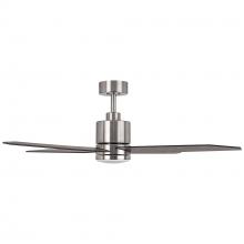 Eileen Grays LLC F6371SN110V - Parrot Uncle 52" Nickel Carved 4-Blade Ceiling Fan with Remote, DC Motor, Modern