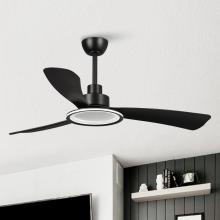 Eileen Grays LLC F6385BK110V - Parrot Uncle 52" Matte Black Indoor Integrated LED 3-Blade Ceiling Fan, Modern