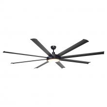 Eileen Grays LLC F8219110V - Parrot Uncle 75" Matte Black Integrated LED 8-Blade Large Ceiling Fan with Remote, Modern