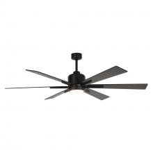 Eileen Grays LLC F8307110V - Parrot Uncle 65" Matte Black Indoor Integrated LED Downrod Ceiling Fan, Modern