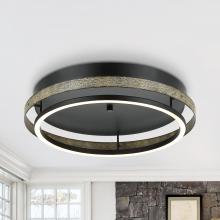 Eileen Grays LLC HLC-27272-30W - Parrot Uncle 17.7 in. Black 30-Watt Integrated LED Flush Mount Ceiling Light, Modern