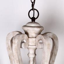 Eileen Grays LLC XWFG-P978420110V - Parrot Uncle 27" Antique Wooden 5-Light Candle Chandelier, Mid-Century