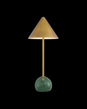 Currey Canada 6700-0009 - Journey Green & Brass Cordless Table Lamp