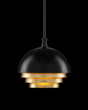 Currey Canada 9000-0953 - Salviati Medium Black & Gold Pendant