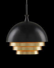 Currey Canada 9000-1075 - Salviati Large Black & Gold Pendant
