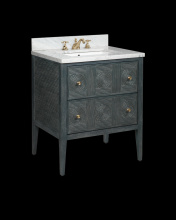 Currey Canada 3800-0009 - Santos 28" Vintage Navy Vanity with Rectangular Undermount Sink