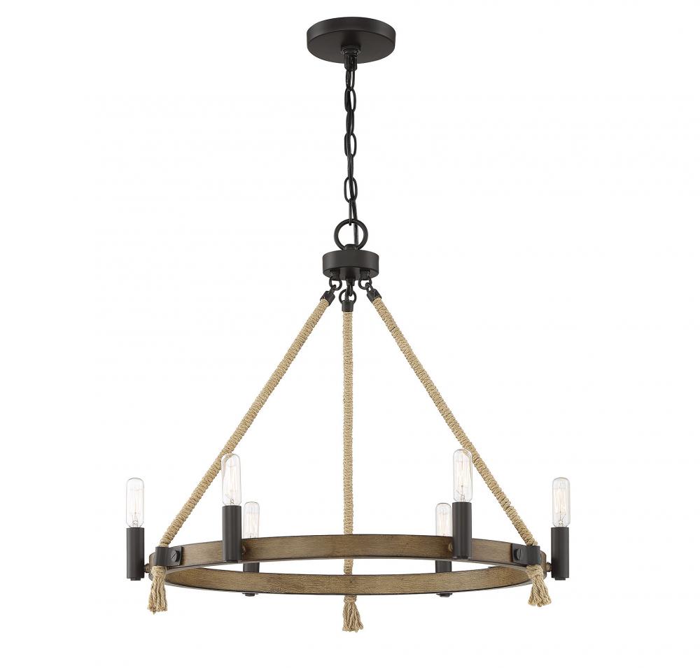 6-Light Chandelier in Oil Rubbed Bronze